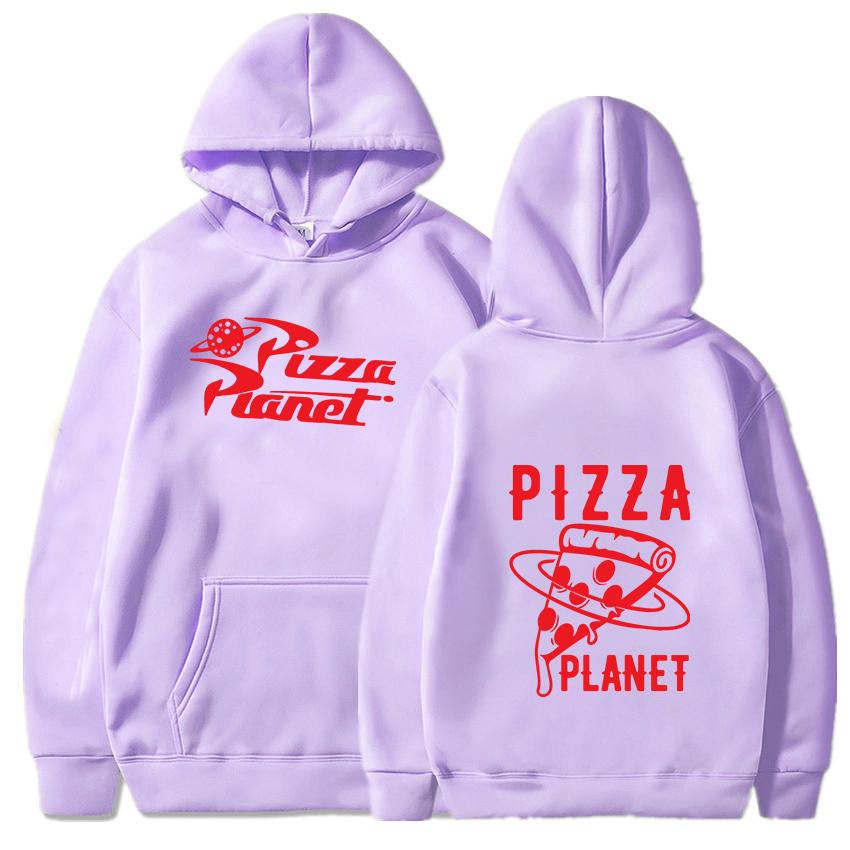 Pizza Planet Printed Hoodies Long Sleeve Casual Unisexs Sweatshirt Graphic Printed Pullovers with Hooded Harajuku Unisex Streetwear