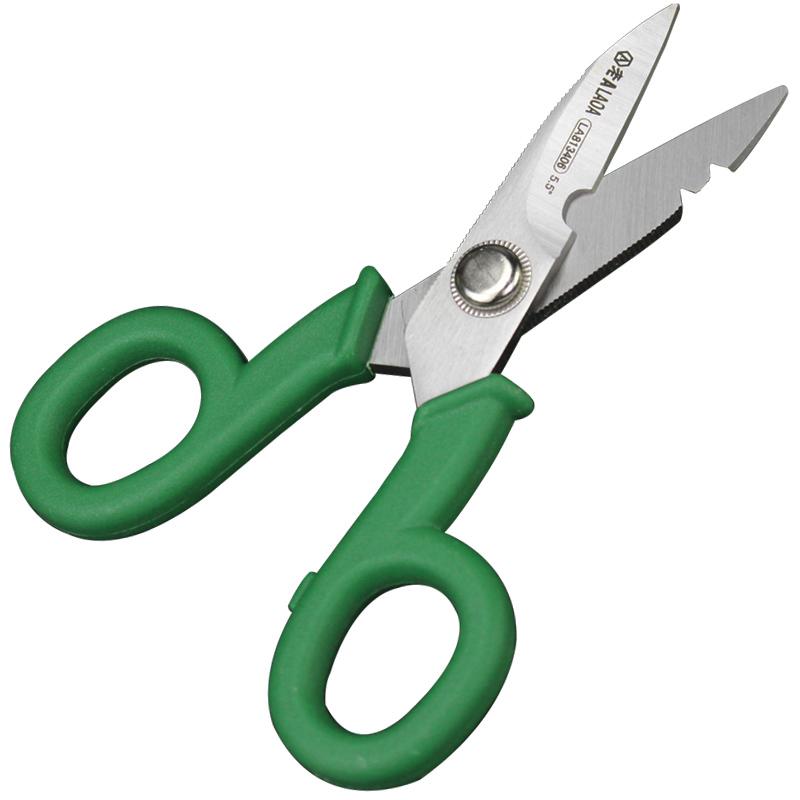 Stainless Scissors 5.5 Inch Electrician Scissors Stripping Wire Tools Cut Wires Household Shears Tools