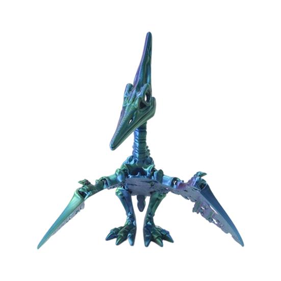 3D Printed Pterosaur Dino Skeleton with Articulated Joints Dinosaur Fidget Toy for Stress Relief Home Office Decor Executive Desk Toy