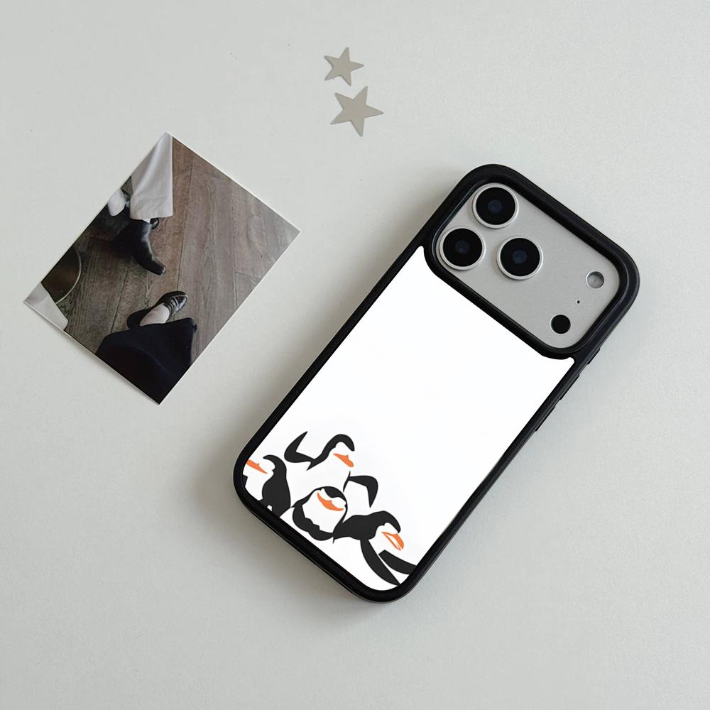 M-Madagascar Penguin Phone Case For IPhone 17 Air 16 15 14 Plus 13 12 11 Pro Max Dual Tone Hard PC Fashion Protective Cover
