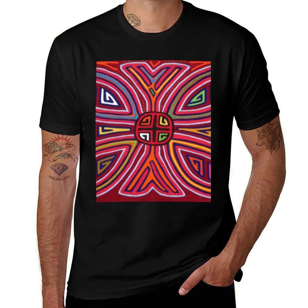 Mola de Panama TShirt Utility Work Short Sleeve Top