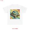 Adult T Shirt Whimsical Tortoise In Mosaic Shell Vintage Designer Clothes Soft Homme Versatile Streetwear Casual