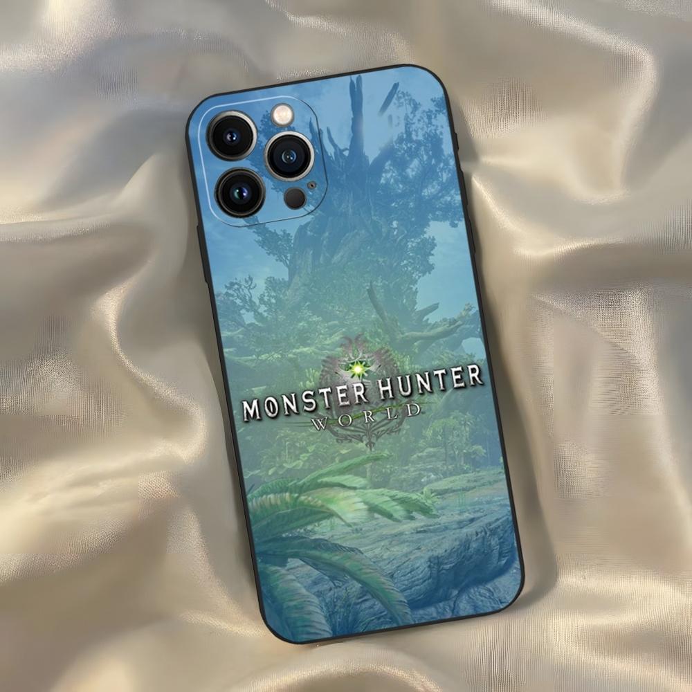 Чехол для телефона Monster Hunter World для iPhone 16 15 14 13 12 11 Pro Max Xr X Xs Mini 8 Plus SE 2022 Черный Мягкий Силиконовый Чехол
