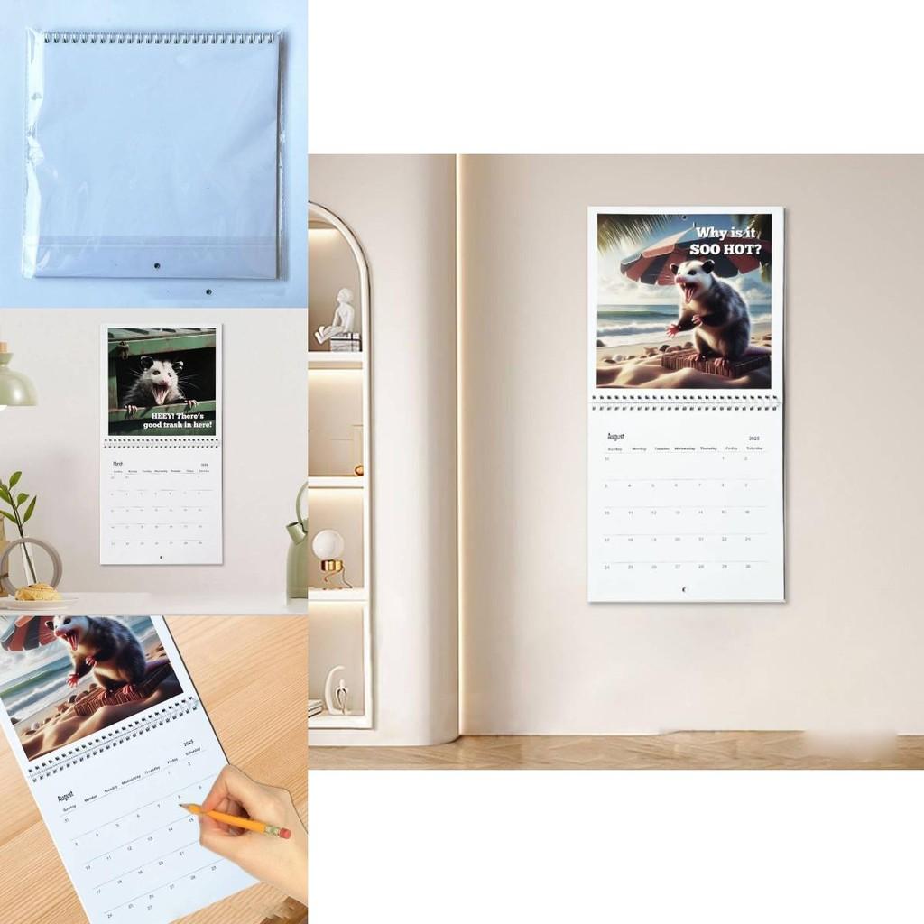 2025 Screaming Possum Calendar Featuring Adorable Artwork For Unique Home Decor Gifts