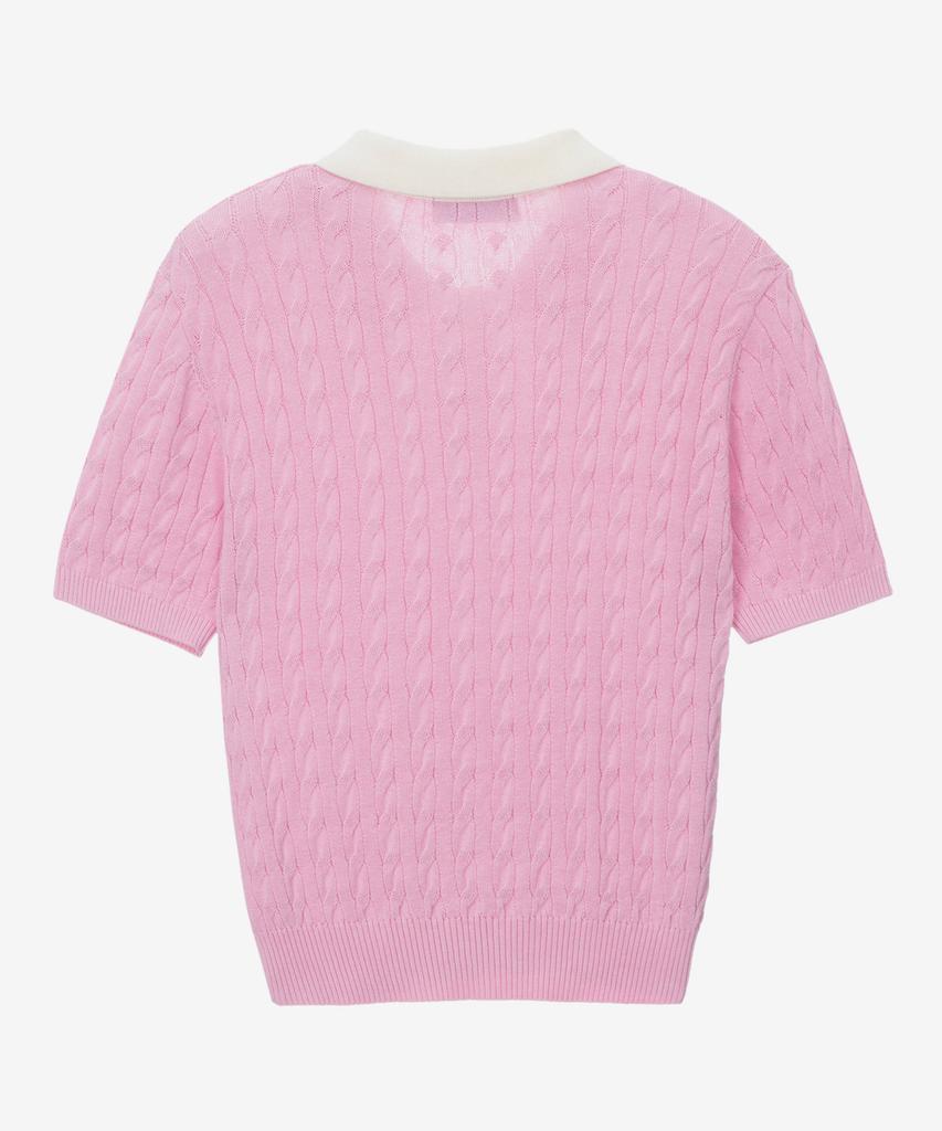MIND BRIDGE WOMEN [On][W] Cable Collar Contrast Knit - 3 Colors
