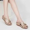 New Large-sized Wedge Heel Sandals for Women, Fashionable Thick-soled Shoes and Slippers