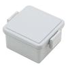Miyoshi Seisakujyo GEL-COOL Square Lunch Box with Integrated Ice Pack, Oyster Gray, 11 X 9.4 X 5.5 Cm, 220ml Capacity, Single Tier, Suitable for Women