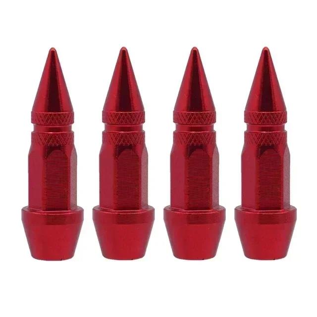 4pcs Car Tires Rim Valve Aluminum Car Wheel Tire Valve Caps Colorful Spiked Lug Nuts Wheel Air Valve Cover Automobile Parts Stem Caps1
