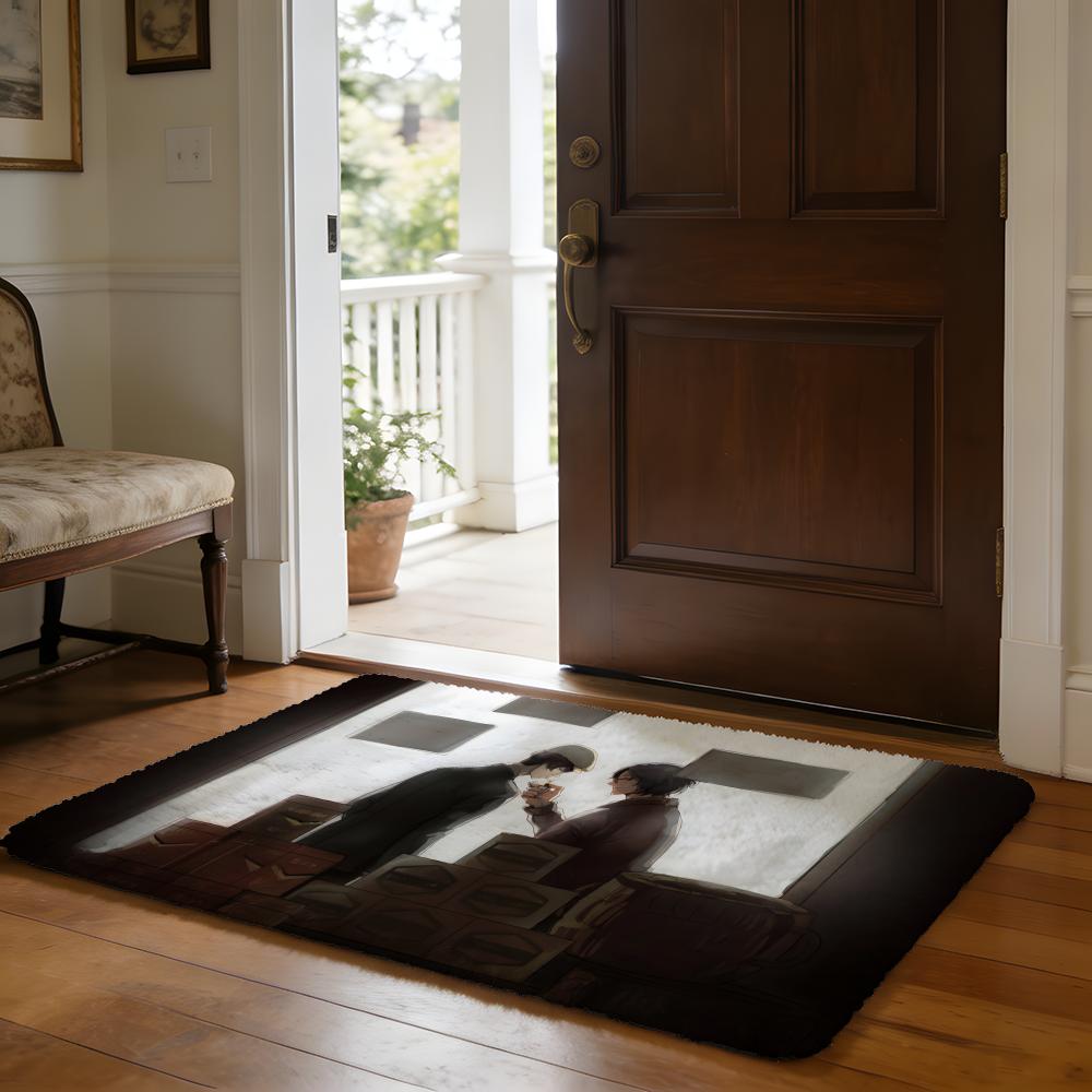 Anime Hot 91 Days Floor Mat Soft Flannel Absorbent Mat Non-Slip Rug Home Bedroom Bathroom