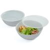 Astro Japanese-Made Bowl Set, White, Approx. 17cm X 2, Antibacterial, Heat-Resistant, with Perforated and Perforated Lids, Drainer, Grater, Time-Savin