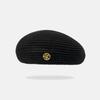 Thin Painter Berets Korean Beanie Cap Vintage Hollow Knitted Beret  Summer and Autumn