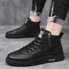 Модная повседневная обувь, модные удобные кроссовки из мягкой кожи средней высоты, роскошные водонепроницаемые мужские ботинки, деловые рабочие ботинки для улицы, мужская обувь