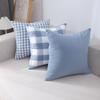 Blue Pillow Covers Plaid Home Decorative Sofa Cushion Cover 45x45cm 1PC