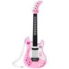 Multifunctional Kids Bass Guitar Toy Children Light Musical Instrument Toy Pink