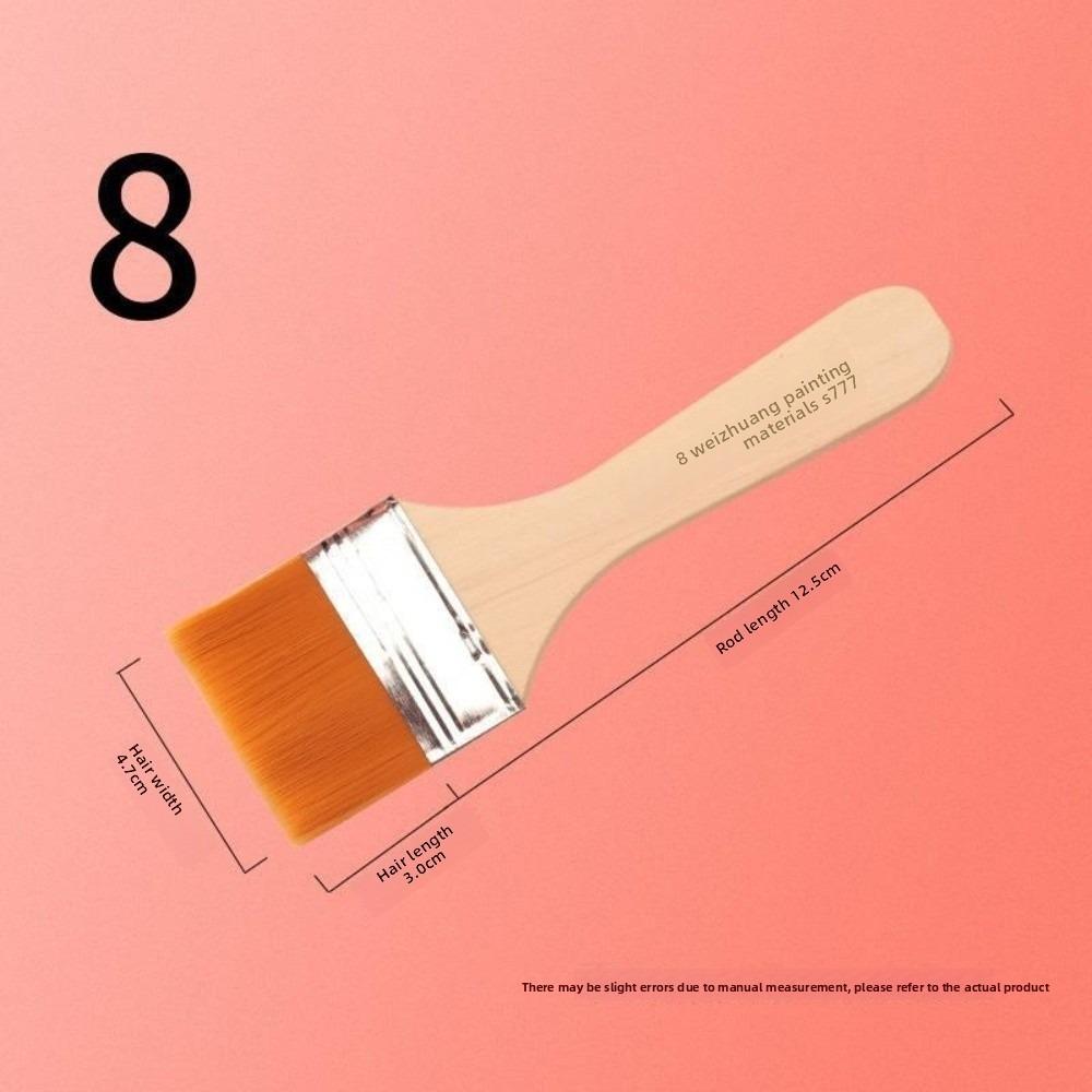 Практичная кисть для масляной краски, деревянные ручки, нейлоновая чистая кисть, новая кисть для рисования волосом, художественные принадлежности