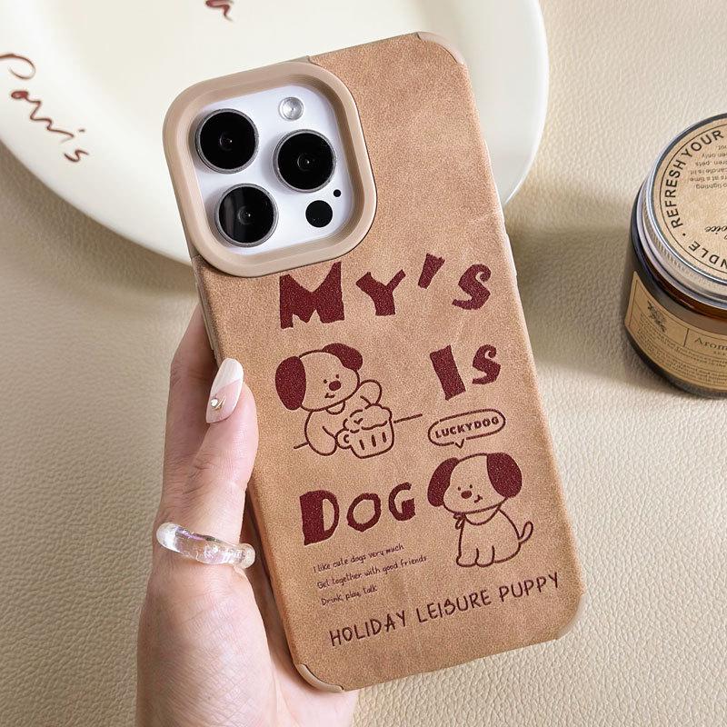 Кожаный чехол Zhitai для iPhone: Подходит для моделей iPhone 14 Pro, 15 Pro Max и 12-13.. Доступно в мультяшном дизайне.