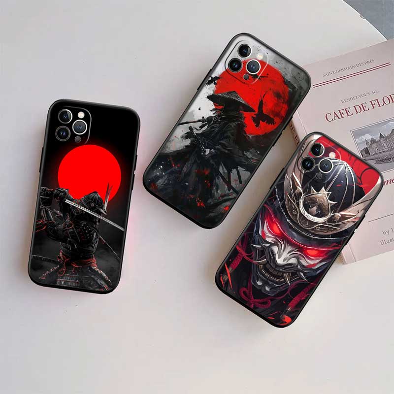 NH34 Japan Samurai Mask Phone Case for Samsung Galaxy S20 S21 S22 Ultra FE + Plus A21S A22 A24 A25 A26 A30 A30S A31