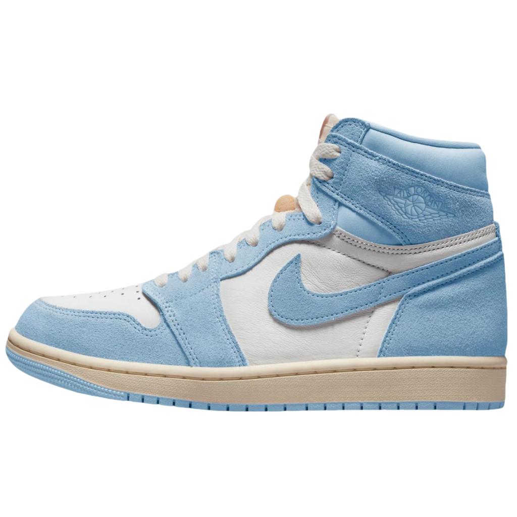 Jordan Air Jordan 1 Скользкие Устойчивые к истиранию Высокие Винтажные Баскетбольные Кроссовки Унисекс Синие FD2596-102