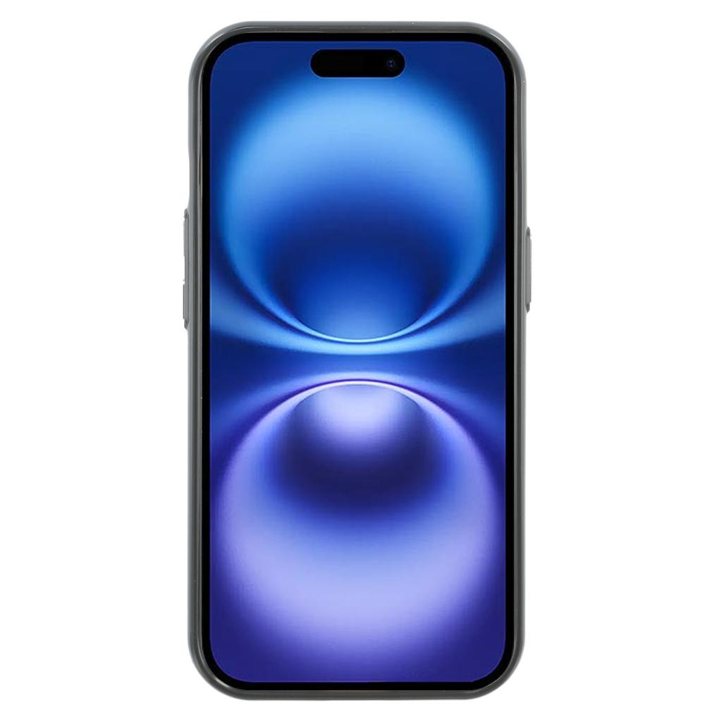 For iPhone 16 Case Glitter Design IMD TPU + PC Phone Back Cover - Black