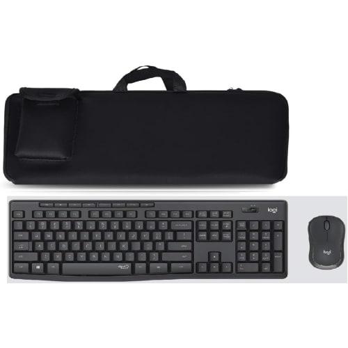 Amerbtech Keyboard Case for Logitech MK295/K295 Wireless Mouse and Keyboard Set, Carrying Bag, Keyboard Storage Case, Protective Case, Dustproof and W