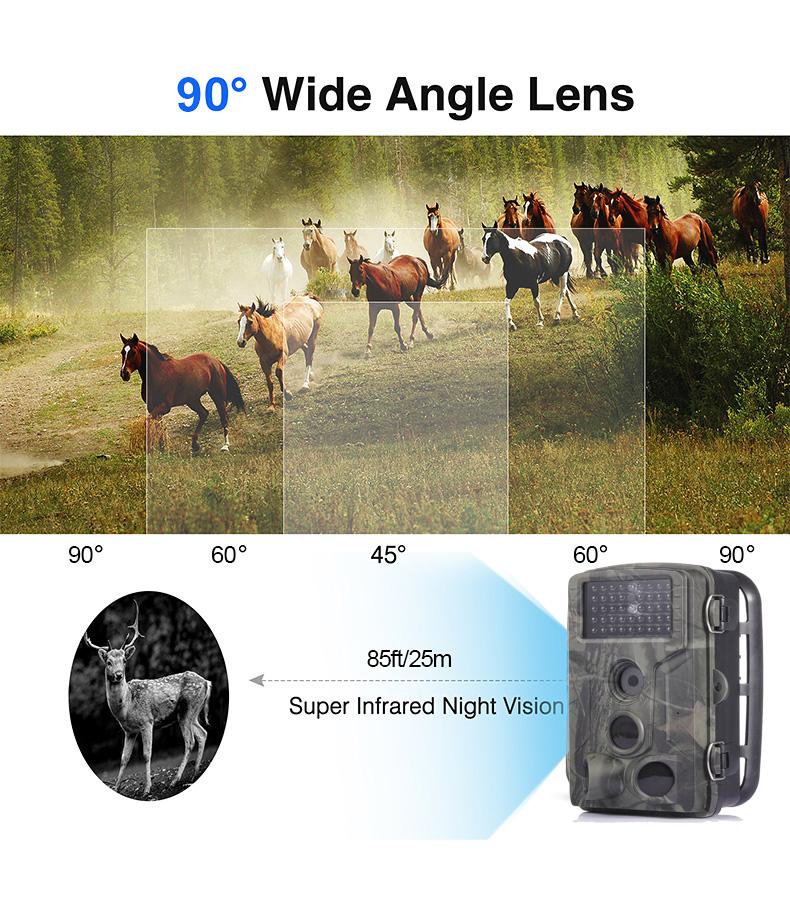 Уличная камера-ловушка 20MP 1080p Hd, водонепроницаемая, для охоты на дикую природу, разведки, инфракрасной камеры ночного видения