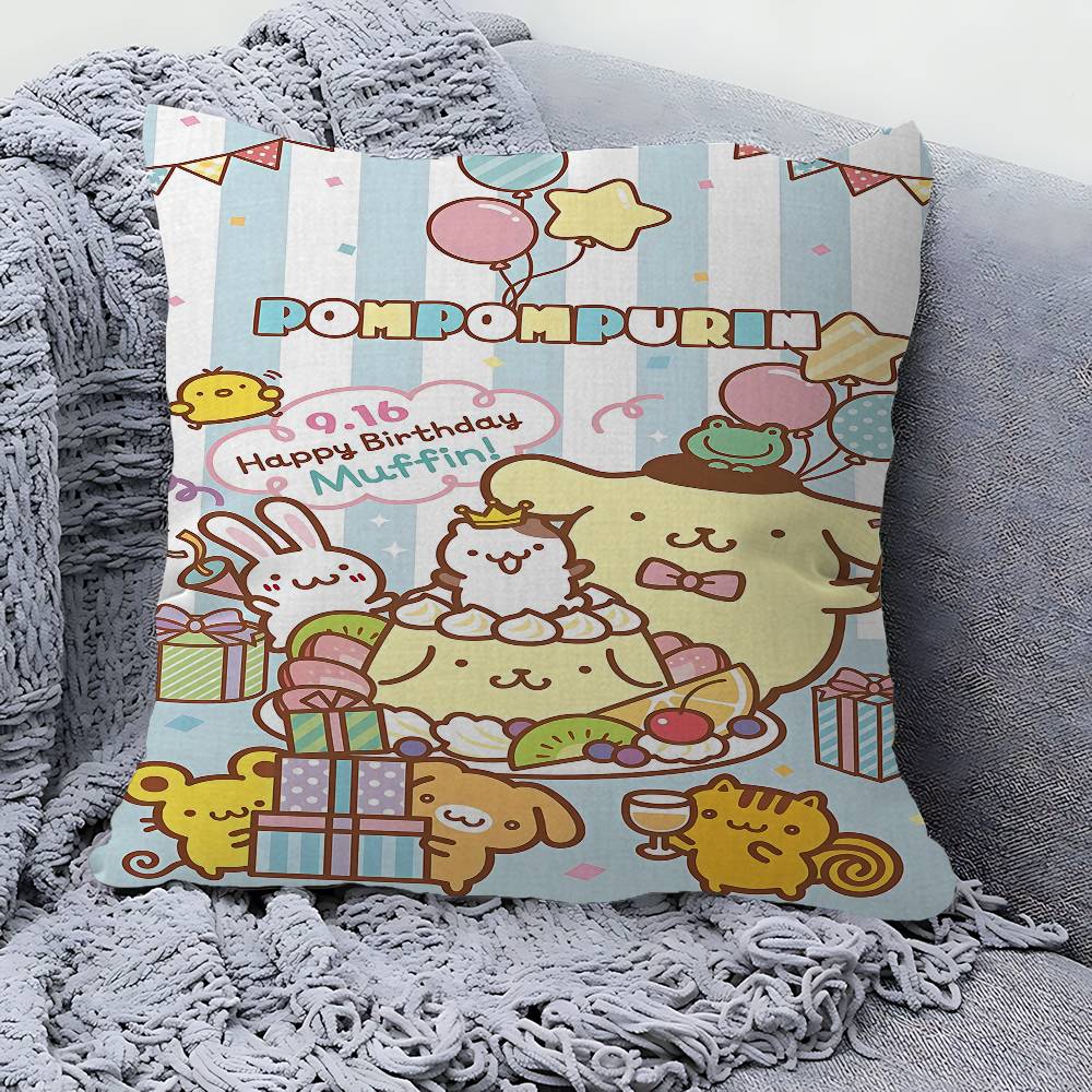 Милая подушка P-Pom P-Pom P-Purin Наволочка для подушки Чехол для подушки в машину Подушка для дивана Автомобильный Рождественский подарок 40x40 см 45x45 см
