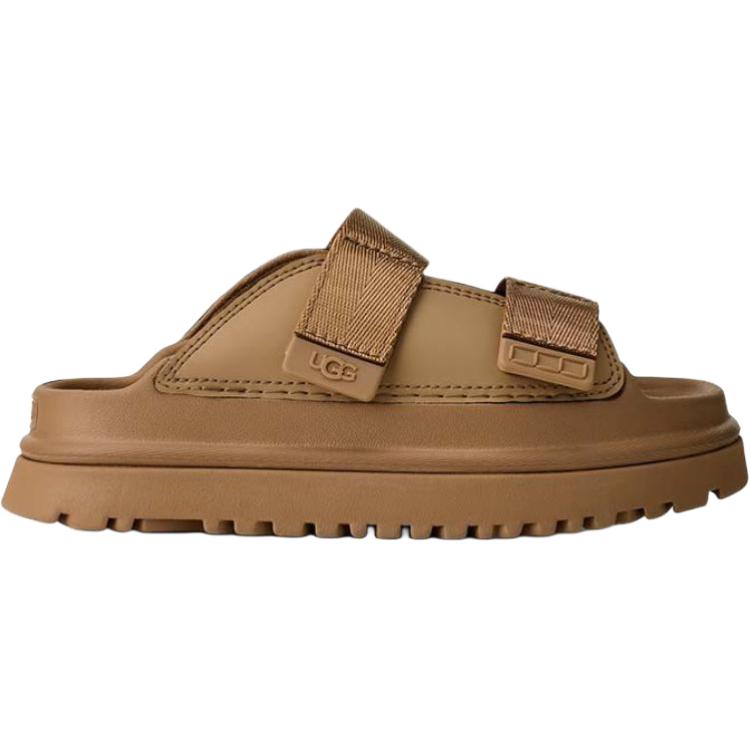 UGG Kids' GoldenGlow Slide Dark Sand Adjustable Straps Lightweight Sandals 1166513K-DND