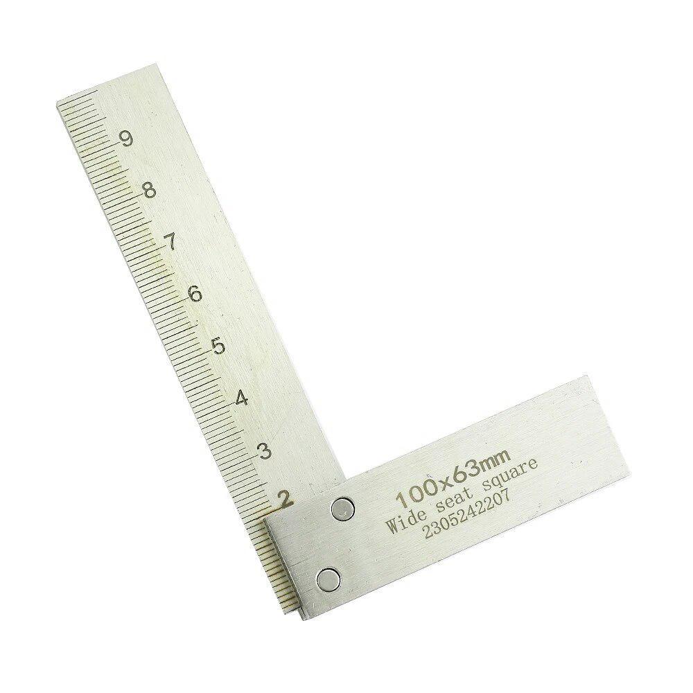 63x40mm 160x100mm Machinist Square 90 Degree Right Angle Engineer Set Precision Ground Steel Hardened Angle Ruler Square Ruler