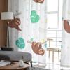 Tropical Leaves Sloths Sheer Curtains for Living Room Transparent Tulle Window Treatments Bedroom Kitchen Home Decor Veil Drapes