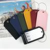 Portable PU Leather Luggage Tag Privacy Protection Travel Suitcase Identifier Labels For Boarding Bag Travel Accessories