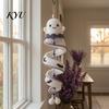 Handmade Ghost Pendant Supplies DIY Crochet Kit, Ghost/Penguin/Deer/Gingerbread Man/Pumpkin Shape, Spiral Pattern Crafting Ornament for Halloween Home