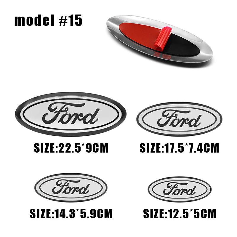 ZLKQ1 Ford Logo Front Grille Logo Hood Badge Emblem Sticker Blue Auto Accessories For Focus mk2 mk3 Fiesta F150 F250 Ranger Mondeo mk4