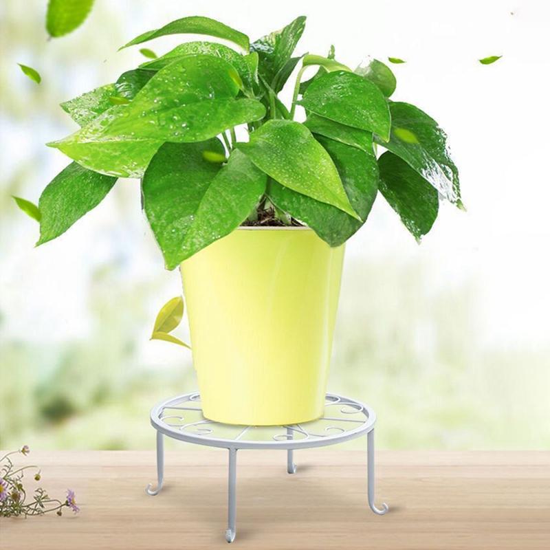 Однослойный держатель для цветочного горшка, кованая железная стойка для цветов, уличный балкон, подставка для горшечных растений, декоративная полка, украшение дома
