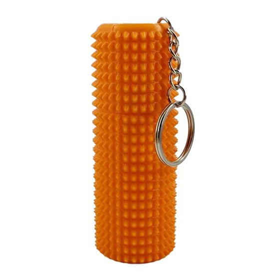 Spiky Grippie Stim Fidget Toy with Keychain Stress Relief 3D Printed Storage Box Pain Stimming Tool Teens Adults Portable Bumpy Roller Sensory Toy