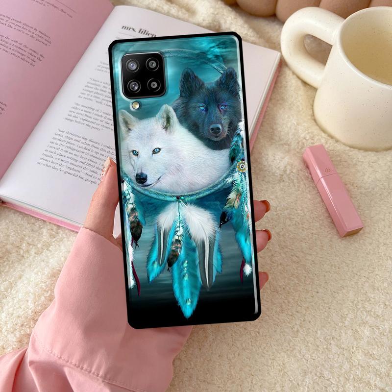 Чехол для телефона Dream Catcher Feather Wolf для Samsung Galaxy A54 A34 A14 A13 A53 A33 A73 A51 A71 A12 A22 A32 A52 A72 A52S
