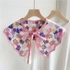 Beautiful Flower Sunscreen Shawl Scarf Decoration Fake Detachable Collar Protect Neck Shoulder Women Girl Dress Accessories