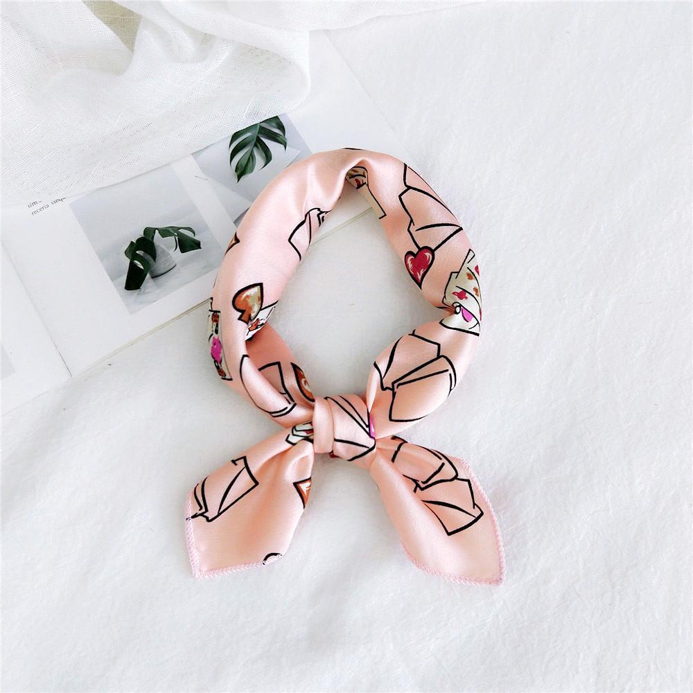 50 шелковых квадратных платков: Универсальные весенне-летние шейные платки для женщин - корейский стиль