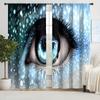 2 шт. Шторы с креативным рисунком глаз для гостиной спальни 3D цифровая печать штора с кулиской домашний декор оконная кортина