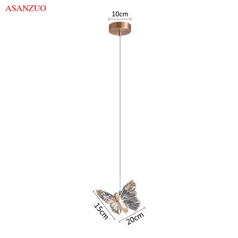Светодиодные подвесные светильники в форме бабочки, прикроватный подвесной светильник, современный светильник для столовой, гостиной, домашнего декора, многосветильник для вестибюля, лестницы