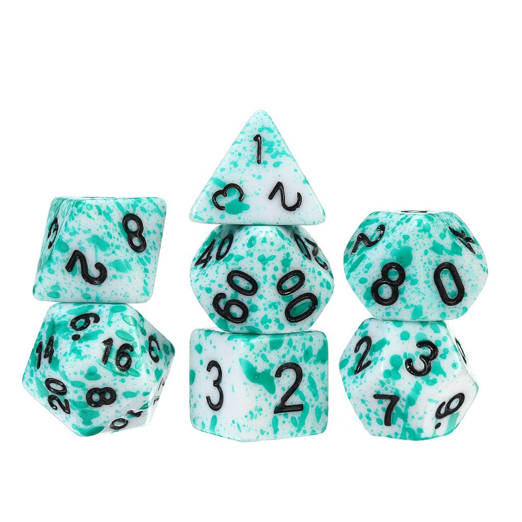 7 шт./лот, многогранные игральные кости из смолы D&D D4 D6 D8 D10 D% D12 D20, многогранные игральные кости TRPG, настольные игры