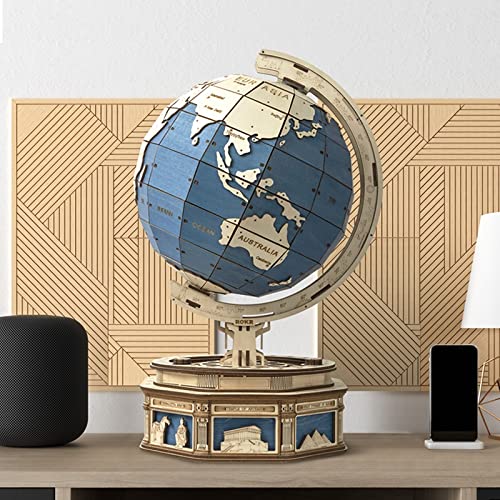 Tsukurundesu® 3D Wooden Puzzle ST002 Globe with Japanese Instructions