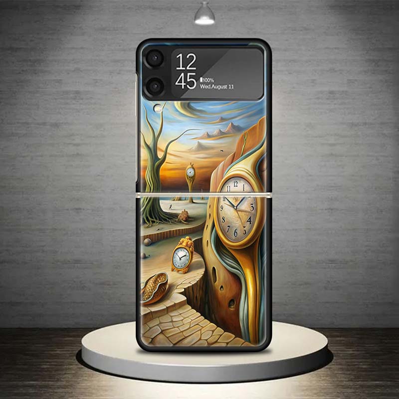 Чехол для телефона с рисунком Сальвадора Дали для Samsung Galaxy Z Flip 7 6 5 4 3 5G Ударопрочный чехол Z Flip7 Flip6 ZFlip5 Flip3 Flip4 Роскошный She