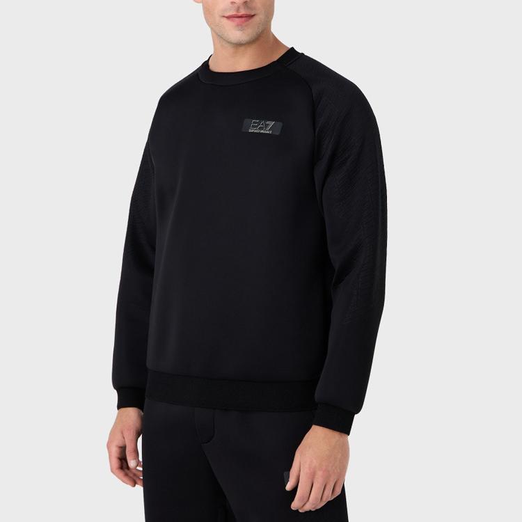 EMPORIO ARMANI EA7 FW23 Sweatshirt Men's Black 6RPM84-PJSQZ-1200