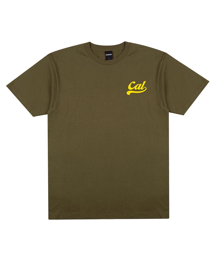 Футболка с коротким рукавом CREAM SODA LAB Cali Logo Оливково-желтая