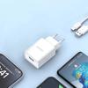 Dudao A4EU 2.1A USB Wall Charger & USB-A to USB-C Cable - White