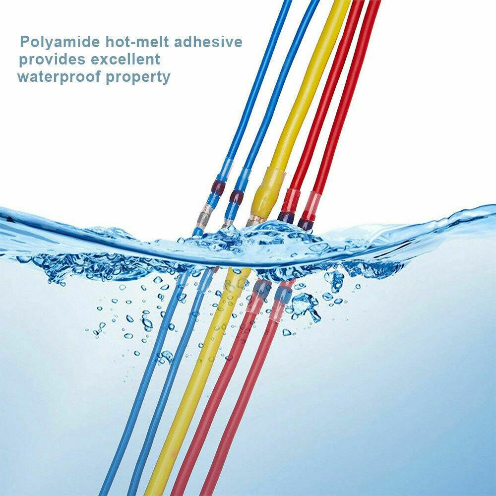 1200pcs Solder Seal Wire Connectors Kit Heat Shrink Butt Connectors Waterproof Insulated Electrical Butt Splice