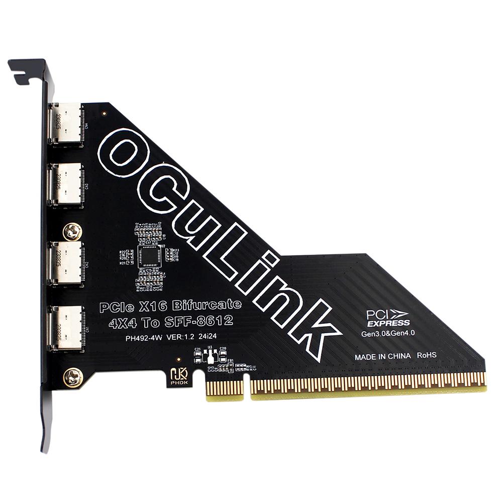 1 шт. карта-адаптер PCIe X16 к SFF 8611&8612, карта-адаптер PCIe OCuLink SFF-8612, карта расширения PCle4.0 для Os/Windows/Linux