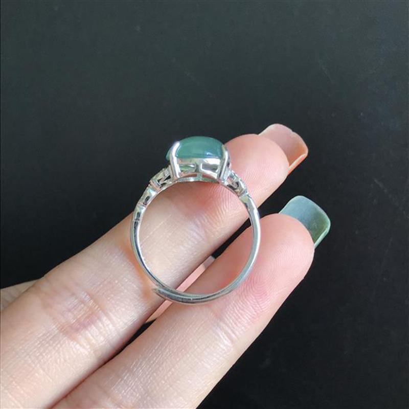 Дизайнерское оригинальное новое инкрустированное натуральное халцедоновое овальное отверстие регулируемое кольцо простое темпераментное женское украшение