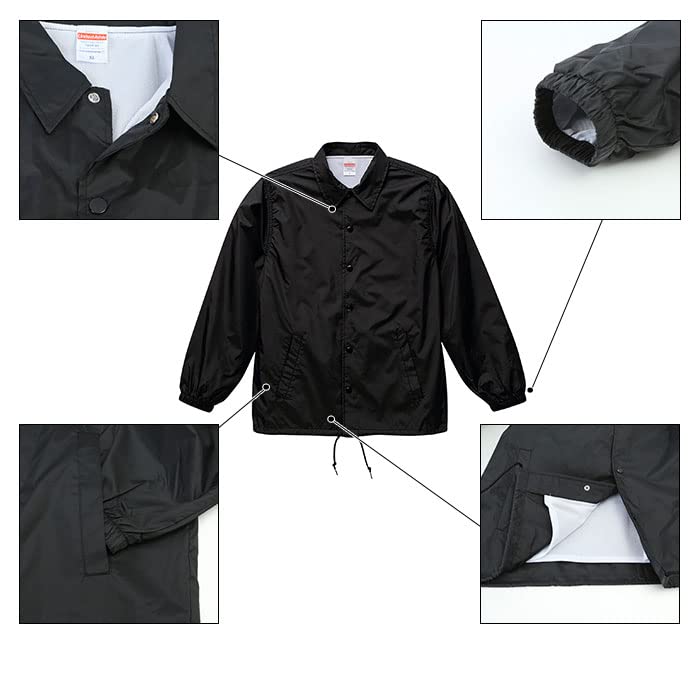 [United Athlete] Куртка тренера из нейлона (с подкладкой) 705901 [Мужской] 002 Черный M