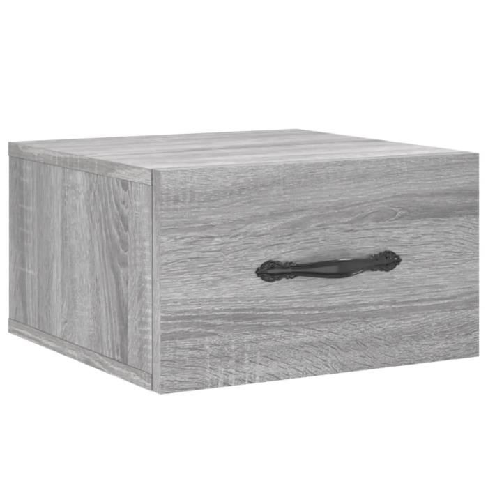 VidaXL Table de chevet murale sonoma gris 35x35x20 cm 829816